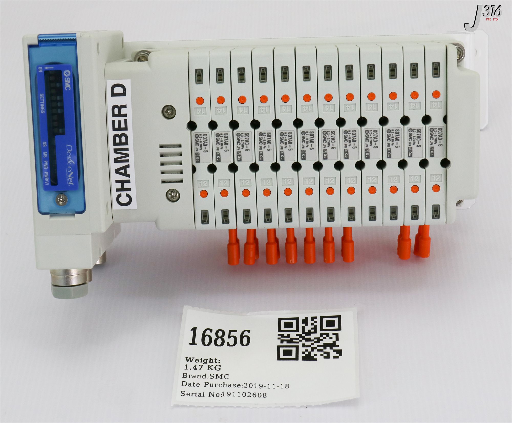 16856 SMC 12-SLOT PNEU MANF W/ EX260-SDN1-X178 S07A0-5 NEW SS0750